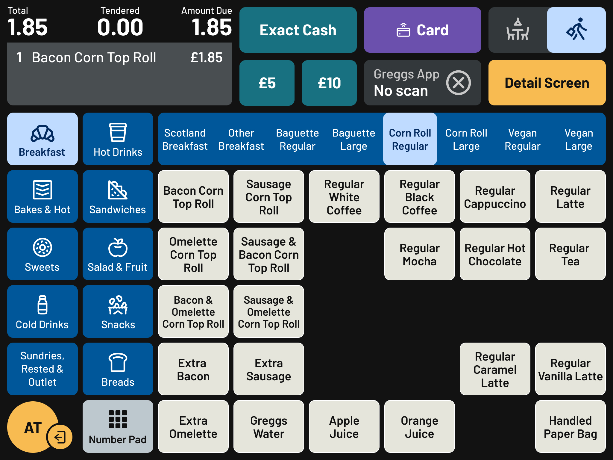 A modern, sleek POS system.